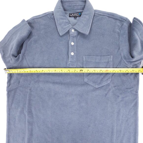 NWT LAIRD French Terry Pool Polo Shirt The Terrapin Blue Tennis Golf Athleisure - Picture 3 of 6
